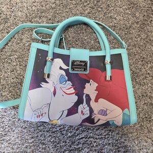 Loungefly Ariel and Ursula Shoulder Bag - Aqua and Red